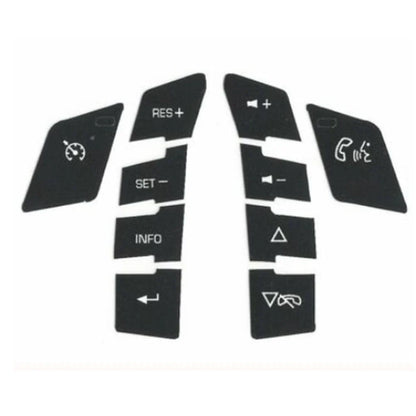 Button Repair Decals Car Sticker 1 Set ABS Black