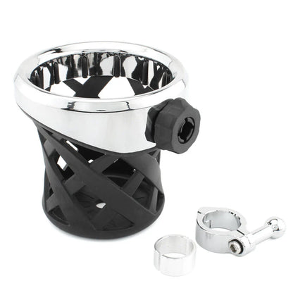 New Chrome Motorcycle Drink Cup Holder 7/8"-1" Clamp for Harley