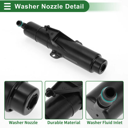 Front Driver Side Headlight Washer Nozzle for Mini Cooper (2007–2015) No. 61677157119