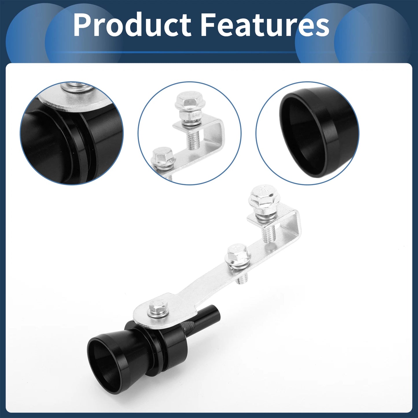 Turbo Sound Exhaust Muffler Pipe Whistle for Universal Fit (1 Set)