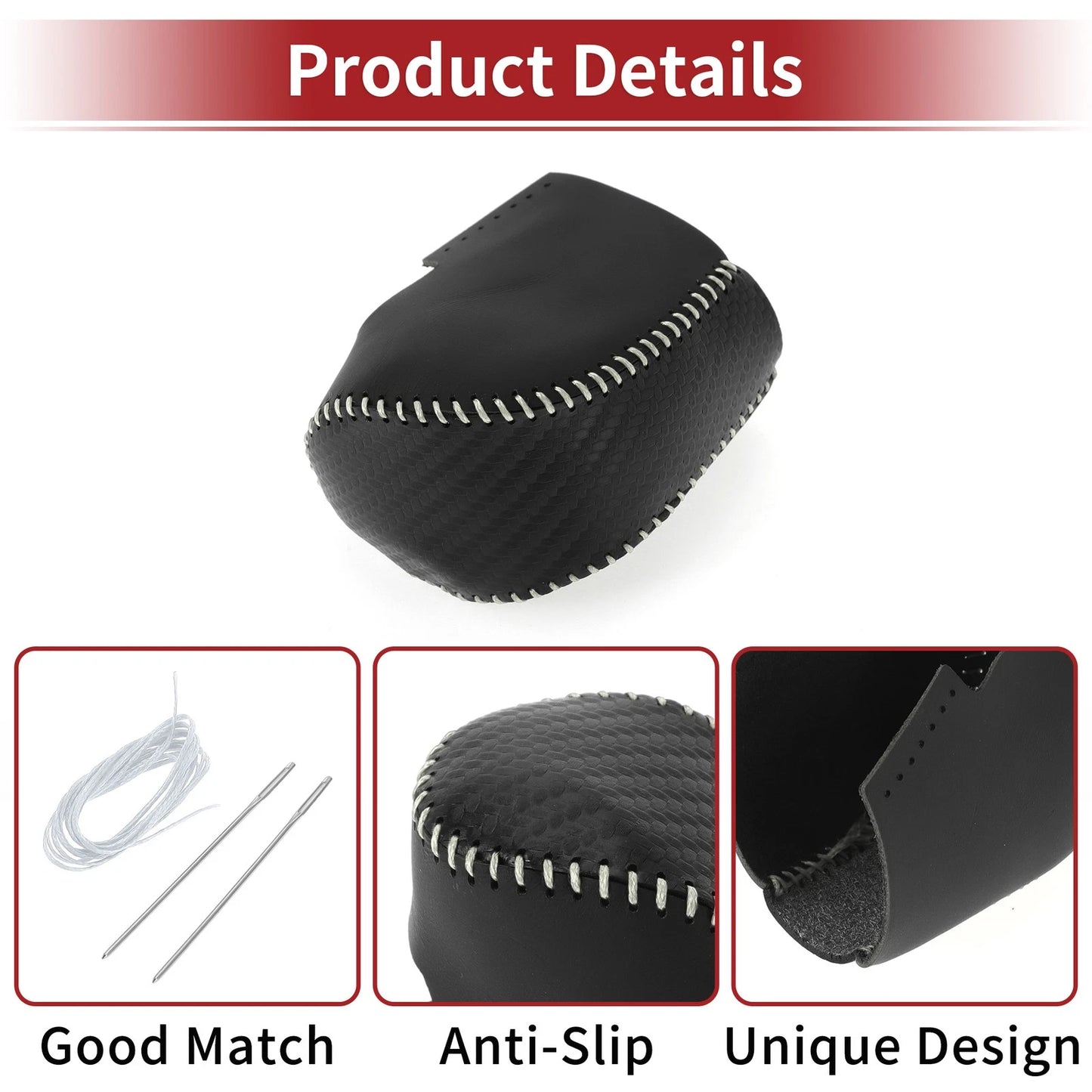 1 Pc Gear Shift Knob Cover for Honda HR-V (2023–2024) Black Carbon Fiber