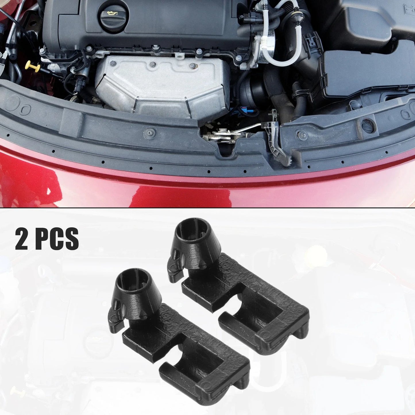 Hood Prop Rod Clip Retainers 2 x for GMC Sierra 3500 Classic (2007)