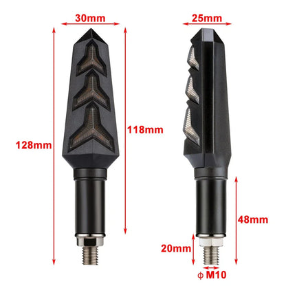 Sequential LED Turn Signal Lights for Car Tail Brake Lamp Amber/White