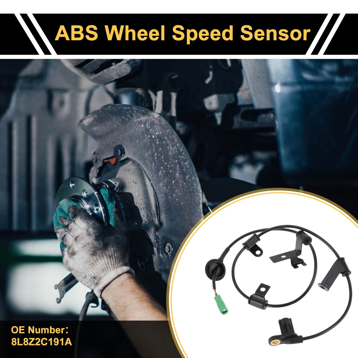 ABS Wheel Speed Sensor No. 8L8Z2C191A for Ford Escape (2005–2008) Rear Left