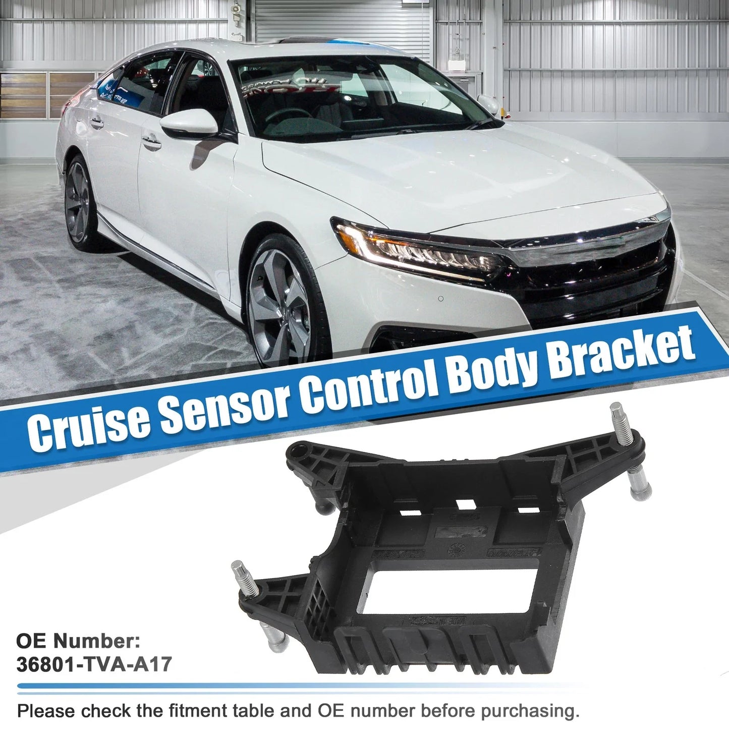 Cruise Control Body Bracket for Honda Accord 2018-2022 - 36801-TVA-A17 Black