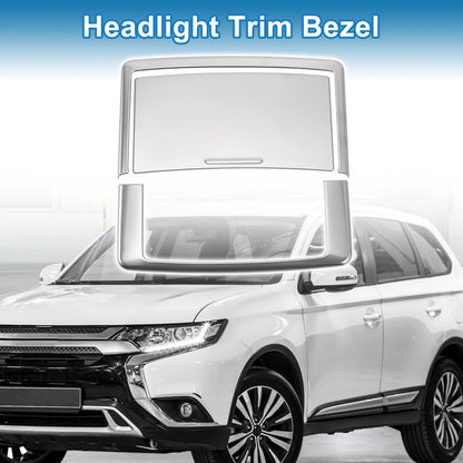 Set of 2 Headlight Trim Bezels for Mitsubishi Outlander (2022–2024) ABS