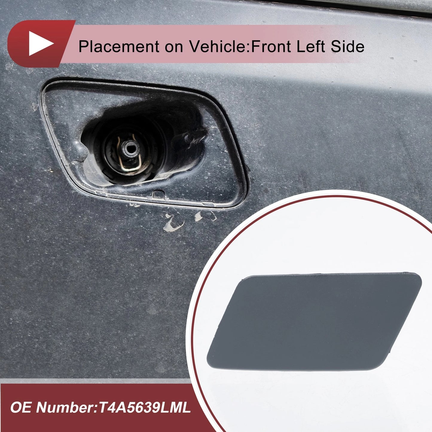 Front Left Washer Nozzle Cover Cap for Jaguar F-Pace (2017–2020)