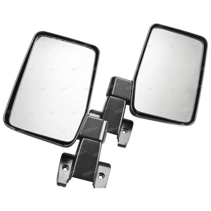 Pair of Black Large Door Wing Mirrors for Toyota Landcruiser 60 Series (1987–1990)