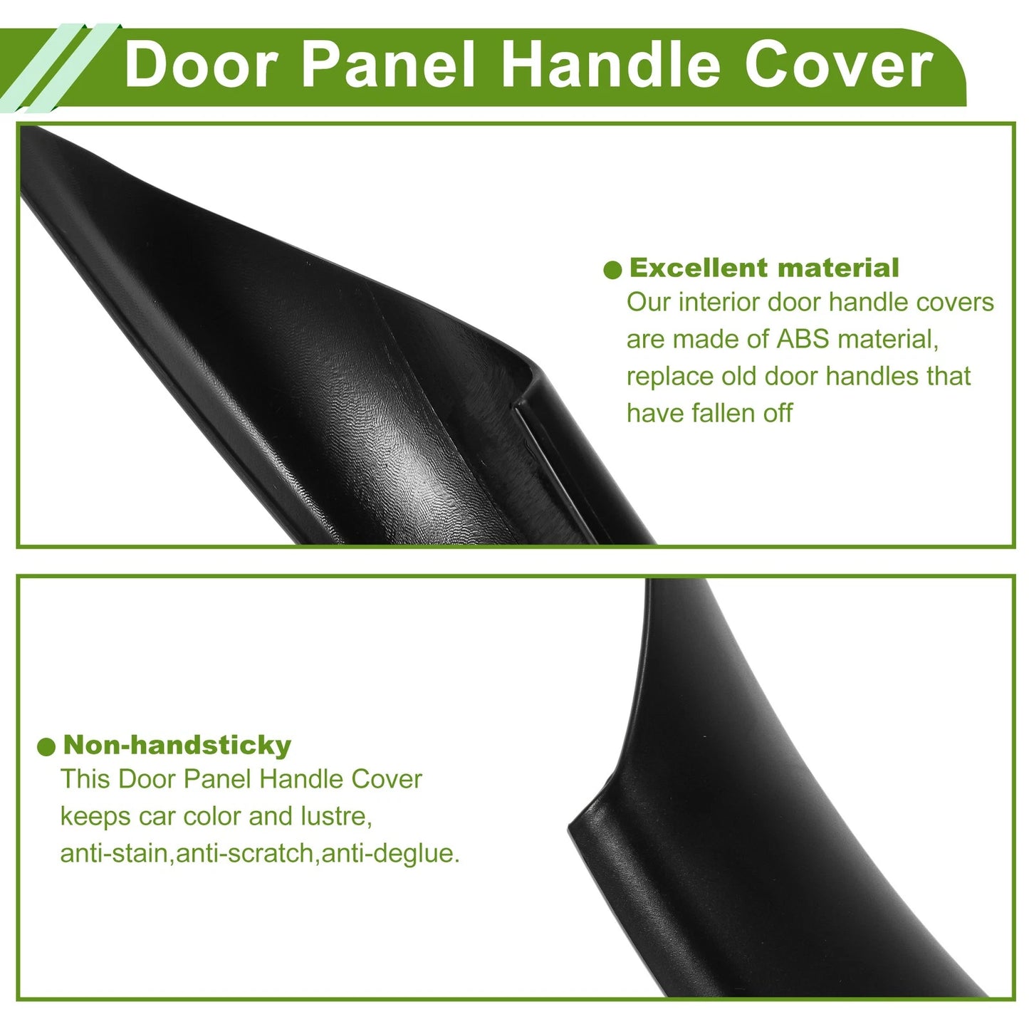 Door Panel Handle Pull Trim Cover for BMW 3 Series F30 (2012–2019) No. 51417279311 Black
