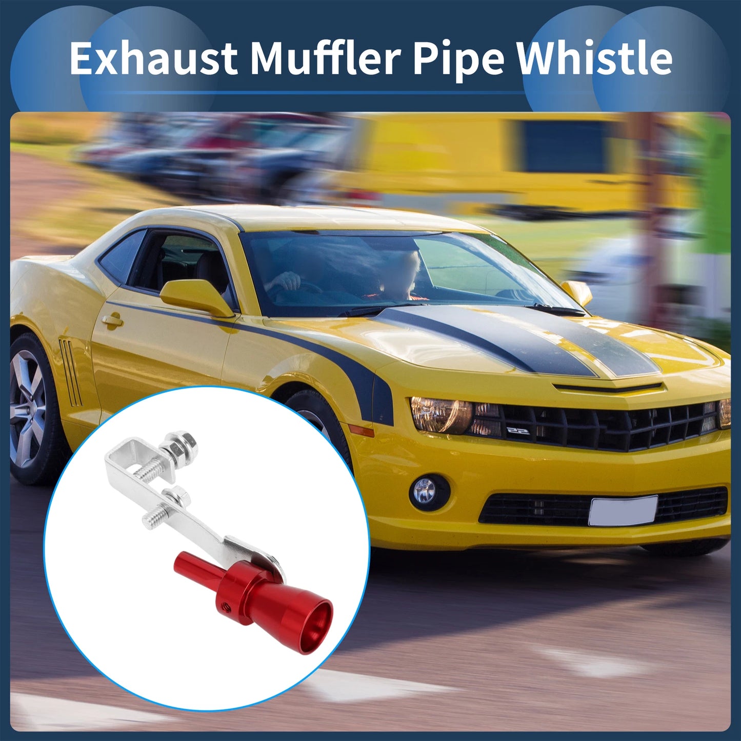 Turbo Sound Exhaust Muffler Pipe Whistle for Universal Fit (Set of 1)