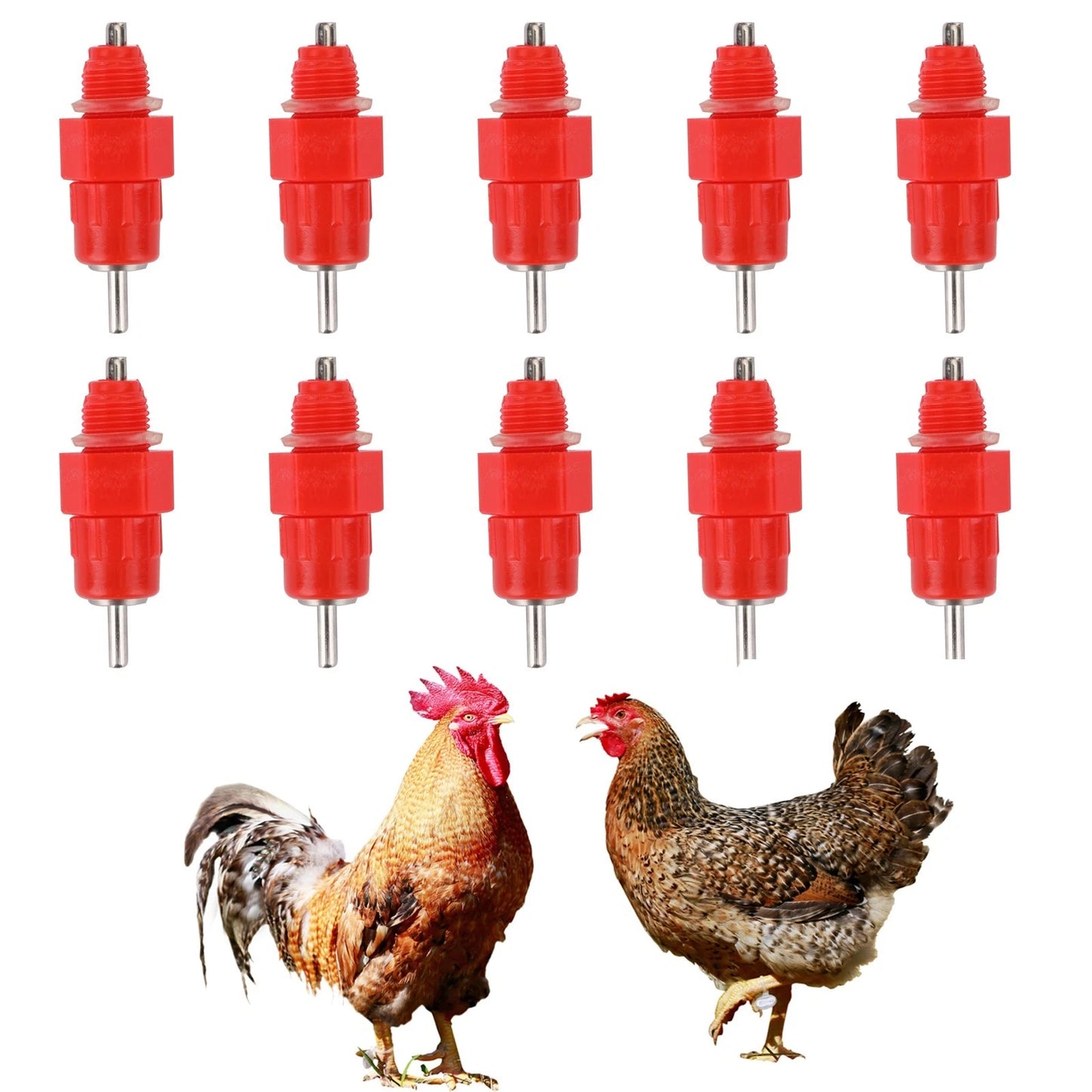10X Chicken Feeder Water Pipette Kit for Poultry
