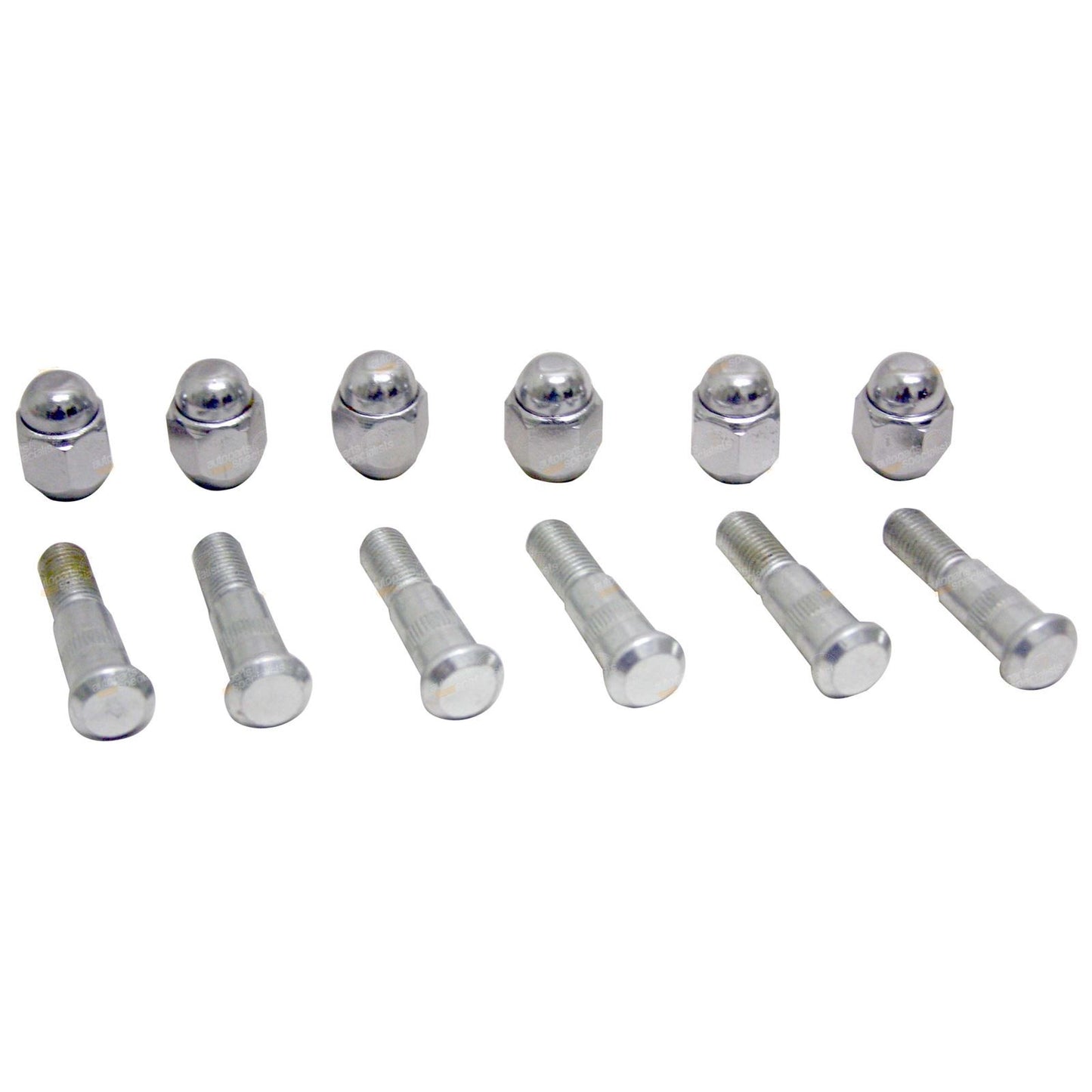 Set of 6 Wheel Studs and Nuts for Landcruiser 40 60 70 75 Series (1980–1999)