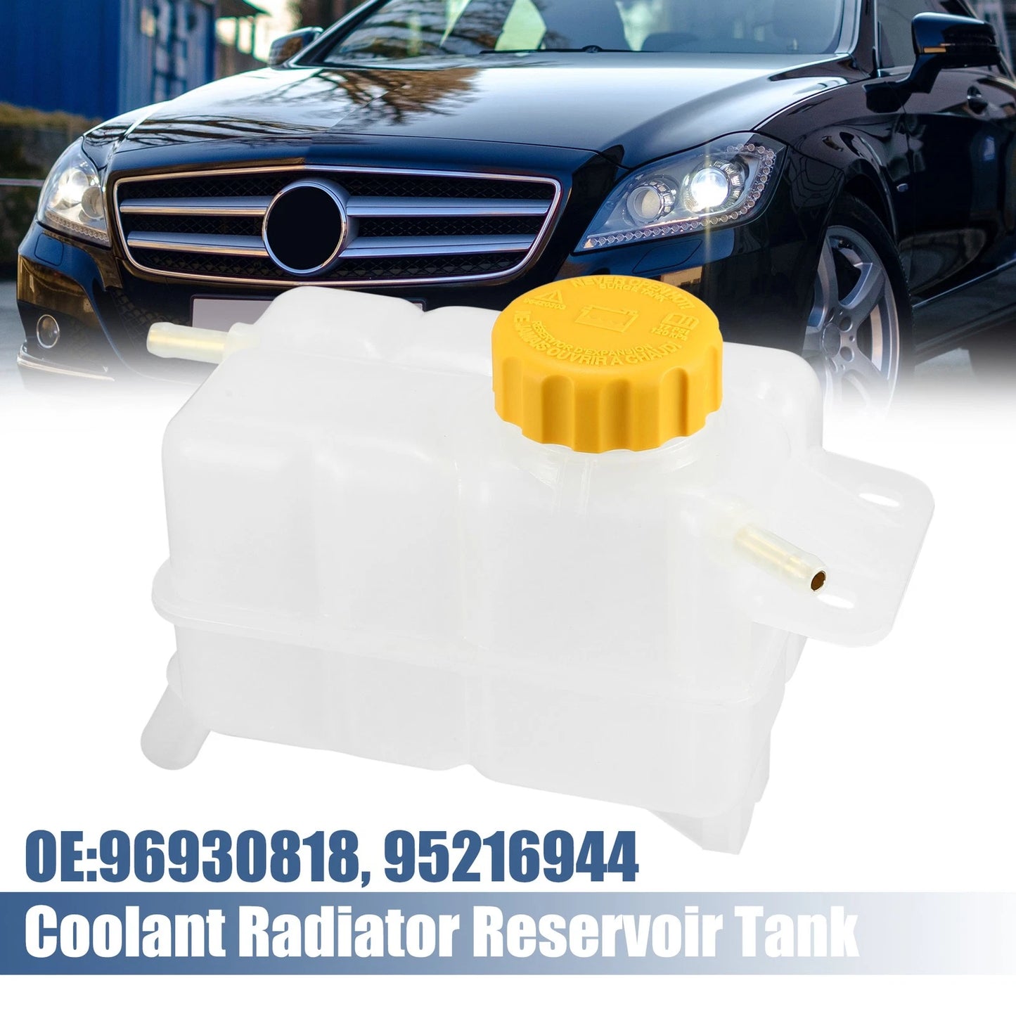 Set of 1 Coolant Radiator Reservoir Tank with Cap for Chevrolet  96930818 95216944