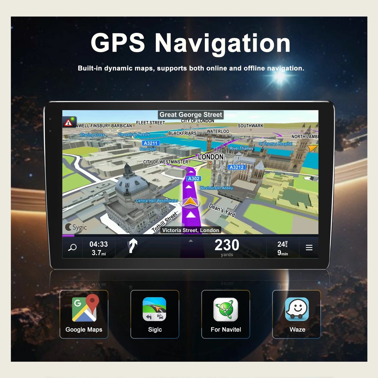 64GB Android Head Unit Car Radio GPS DSP for Ford Ranger (2012-2015)
