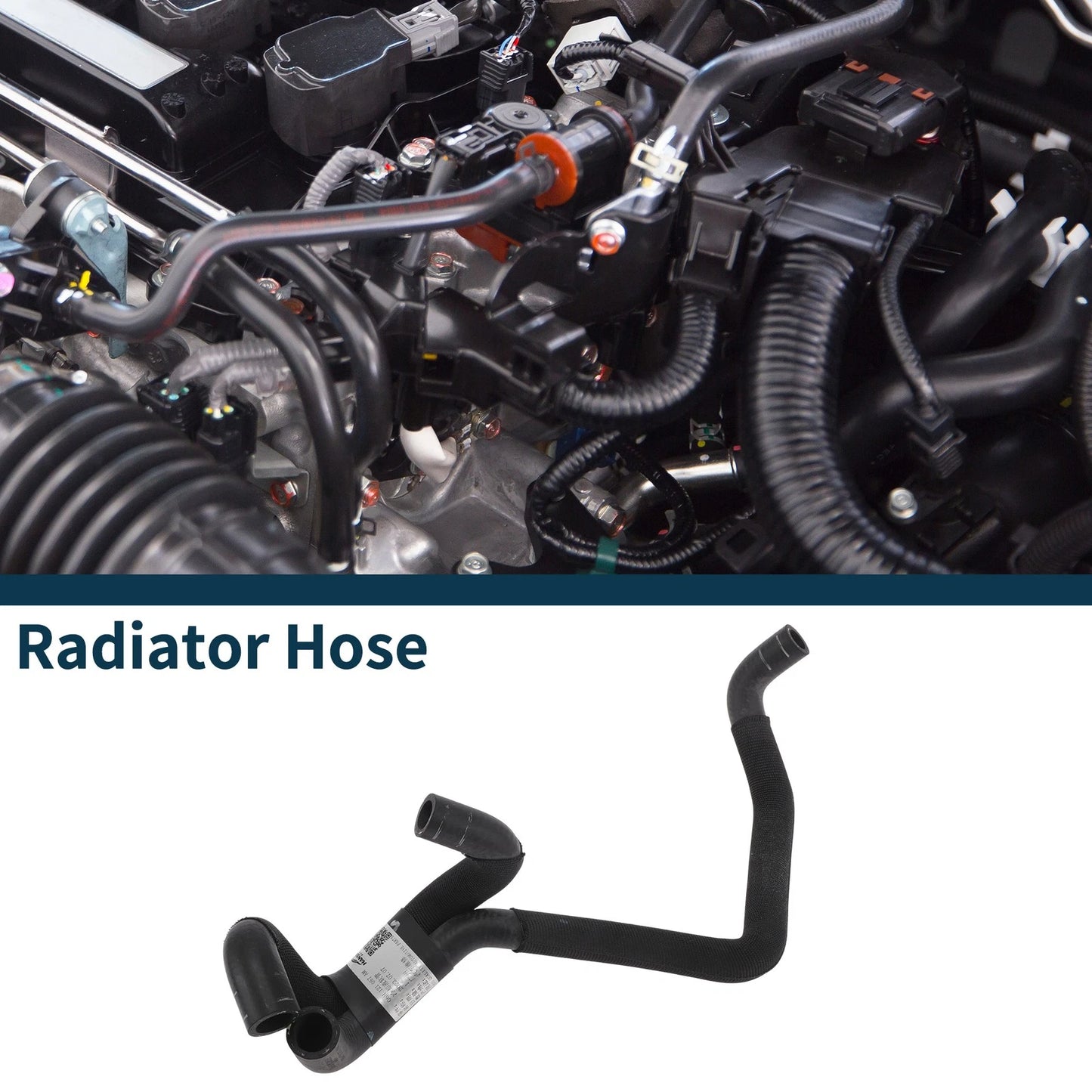 Radiator Hose Coolant Pipe for Audi A6 2.0L (2012–2015) No. 06H121057AM Rubber Black