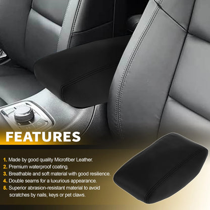 Leather Center Console Lid Armrest Cover for Jeep Grand Cherokee (2011–2020)