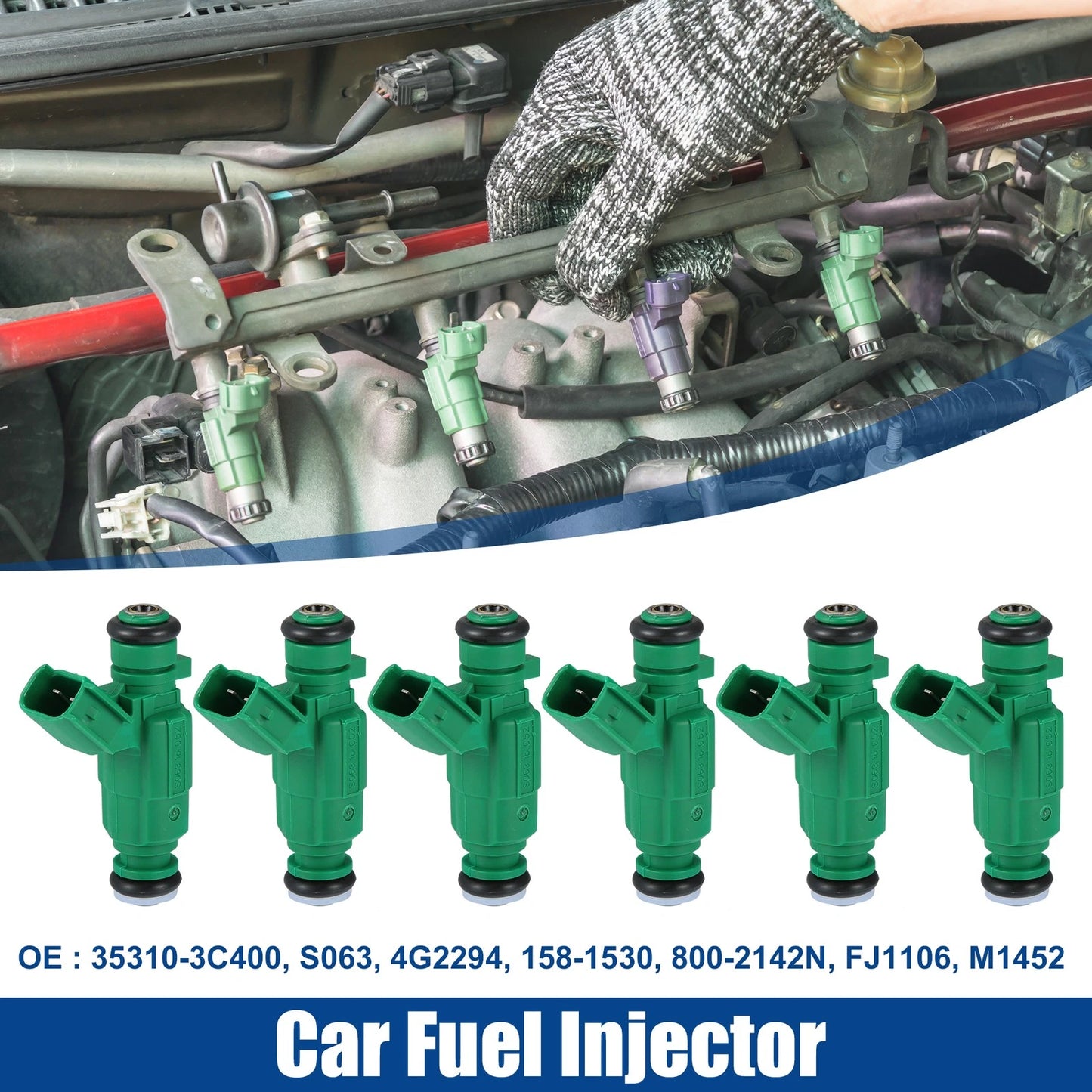6X Fuel Injector Nozzle for Kia Sorento EX LX SX 3.5L (2011–2013)