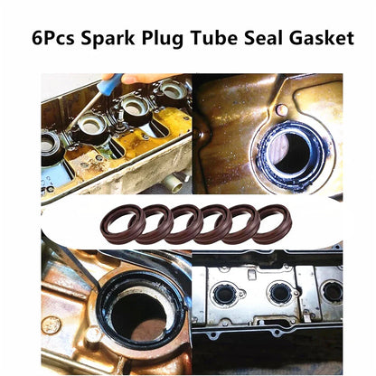 6Pcs Spark Plug Tube Seal Gasket for Jeep Wrangler, Chrysler, Dodge, Ram