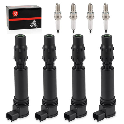 Ignition Coils & Iridium Spark Plug Set 4x for Honda CBR1000RR (2004–2007)