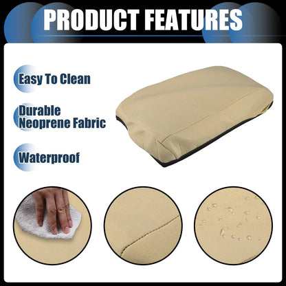 Armrest Protector Cover for Hyundai Santa Fe 2019-2020 Neoprene Light Brown