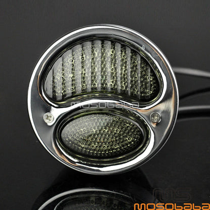 Chrome LED Brake Stop Taillights for Harley, Honda, BMW, Bobber, Cafe Racer