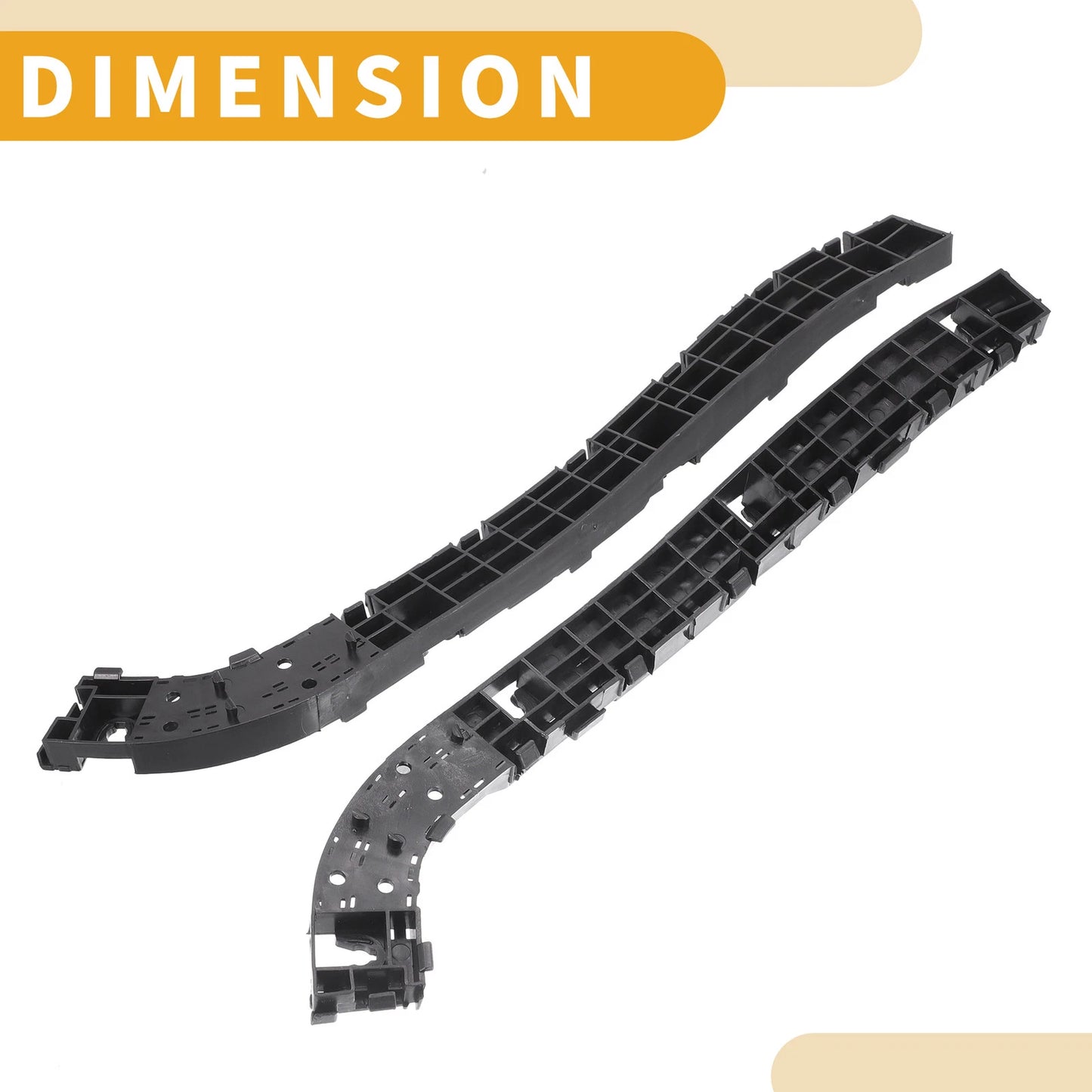 Set of 2 Rear Bumper Support Brackets for Honda CR-V (2007–2011) Black