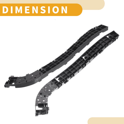 Set of 2 Rear Bumper Support Brackets for Honda CR-V (2007–2011) Black