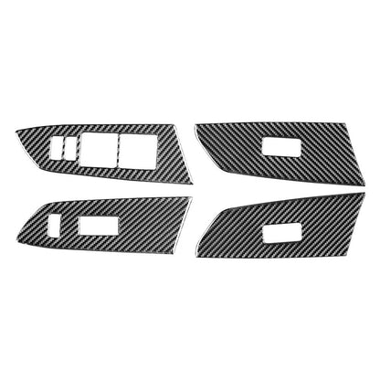 Carbon Fiber Red Key Fob Shell Case for Toyota Alphard RAV4 Hilux