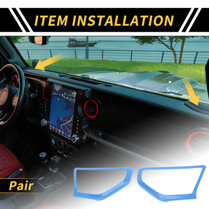 1 Pair A Pillar Speaker Cover Trim for Jeep Wrangler JL JLU (2018–2024) Light Blue