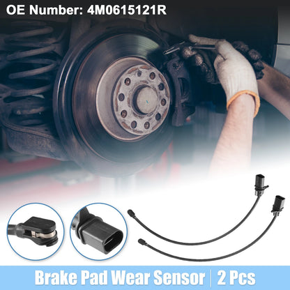 2X Front Brake Pad Sensor for Audi A4 A5 A6 A8 (Plastic Rubber)