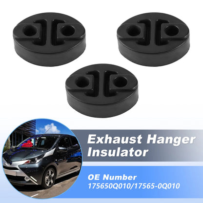 3X Exhaust Pipe Rubber Bracket Hanger for Toyota Aygo (2005–2014) 175650Q010