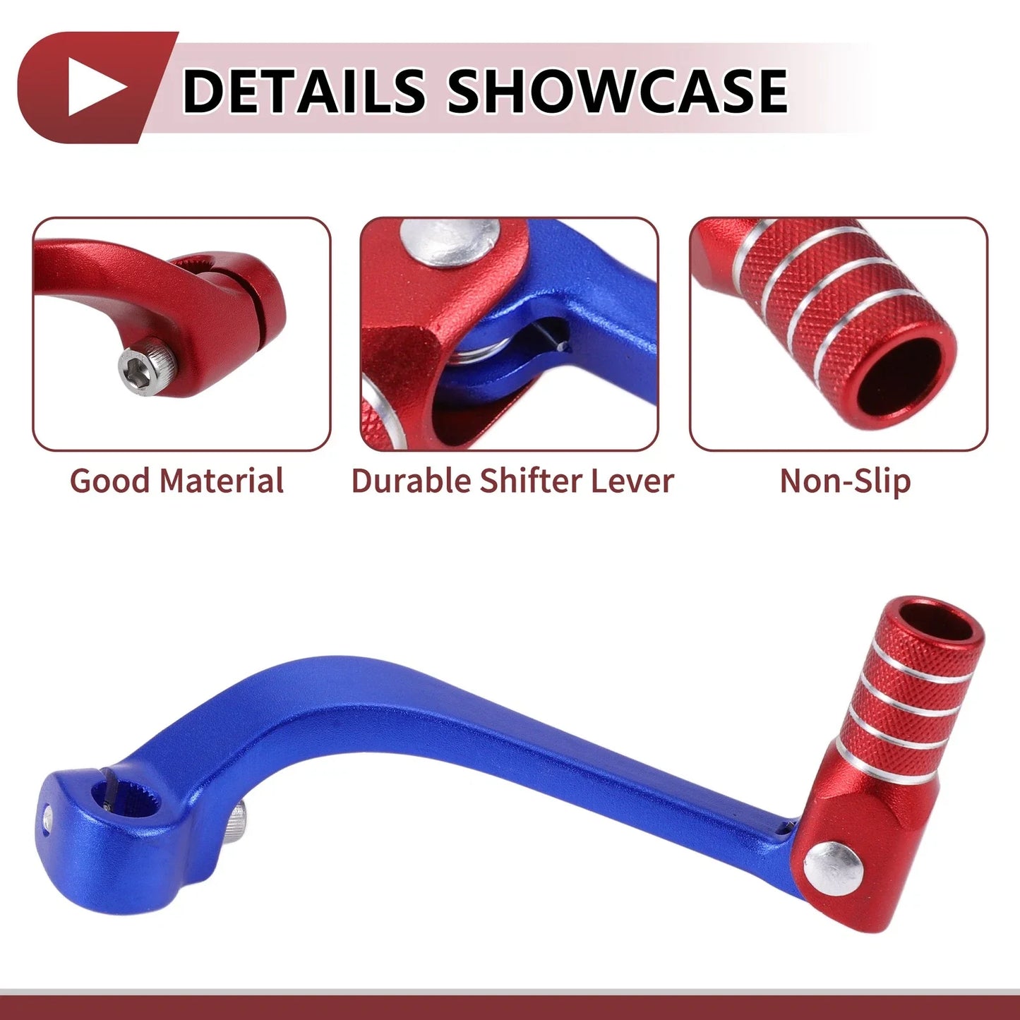 Folding Motorcycle Gear Shifter Lever for Honda CRF110F (2013-2018) Blue Red