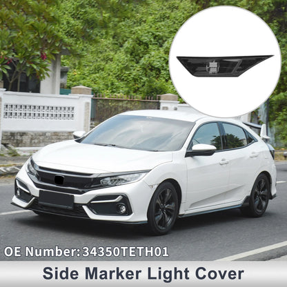 1pc Left Side Marker Light Cover for Honda Civic (No. 34350TETH01, Smoked)