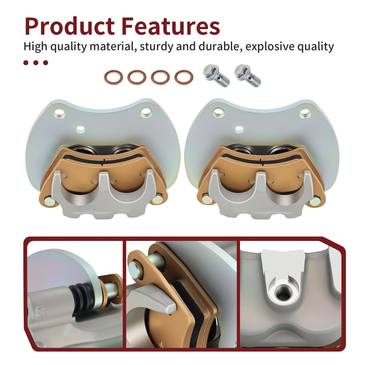 Set of 2 Rear Brake Calipers for Polaris RZR Turbo S (2021)