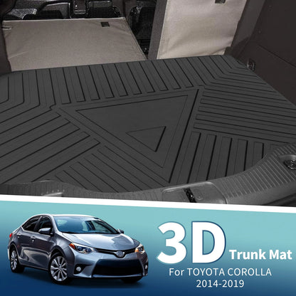 Flat Face Cargo Liner Rear Trunk Mat for Toyota Corolla (2014–2019) TPE