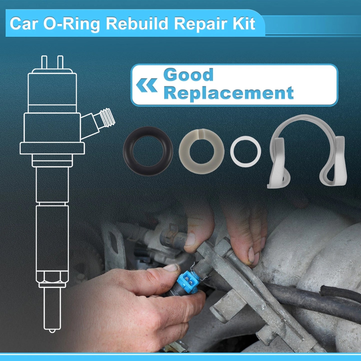 Set of 8 O-Ring Rebuild Repair Kit C2D24387 for Land Rover Range Rover (2010–2019)