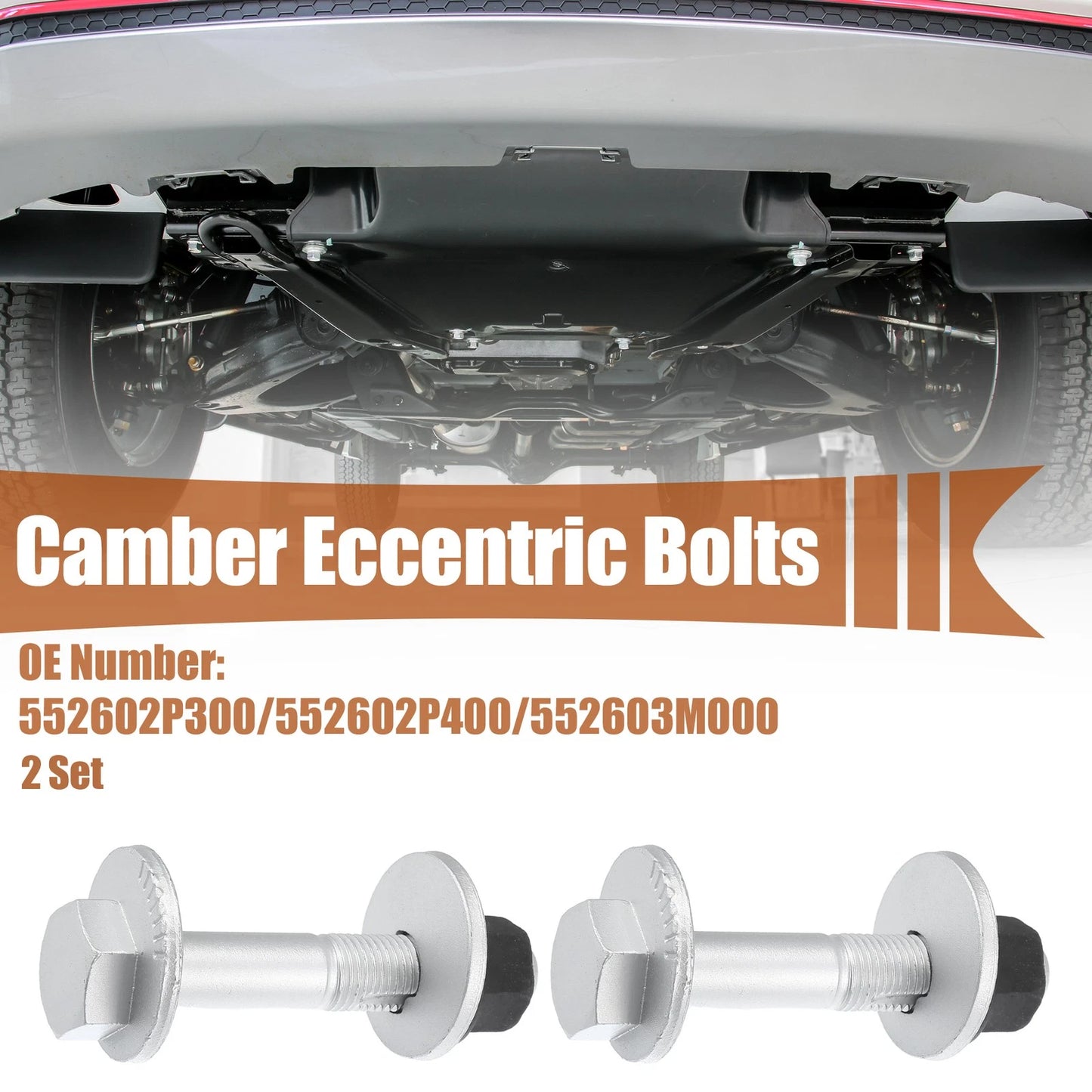 2X Eccentric Alignment Camber Bolt for Kia Optima (2011–2020) No. 552602P300