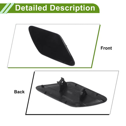 Washer Nozzle Cover for Porsche Cayenne 2011-2014 (2 x Black Caps)