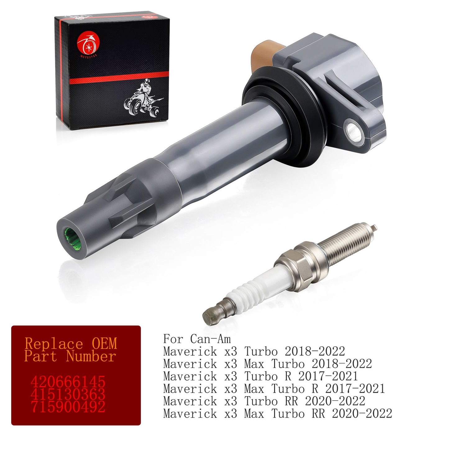 Ignition Coil Set for Can-Am Maverick X3 Max Turbo R RR (2017–2023)