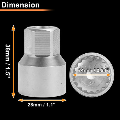 Wheel Lock Lug Nut for VW Touareg (2004–2018) - ABC64/18Pt, Key Socket Tool