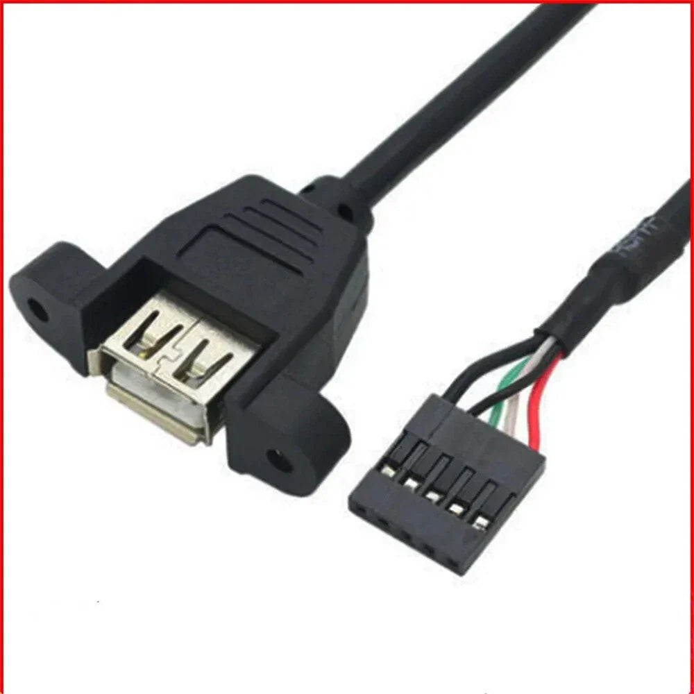 USB 2.0 Panel Mount to 5Pin Motherboard Header Extension Cable