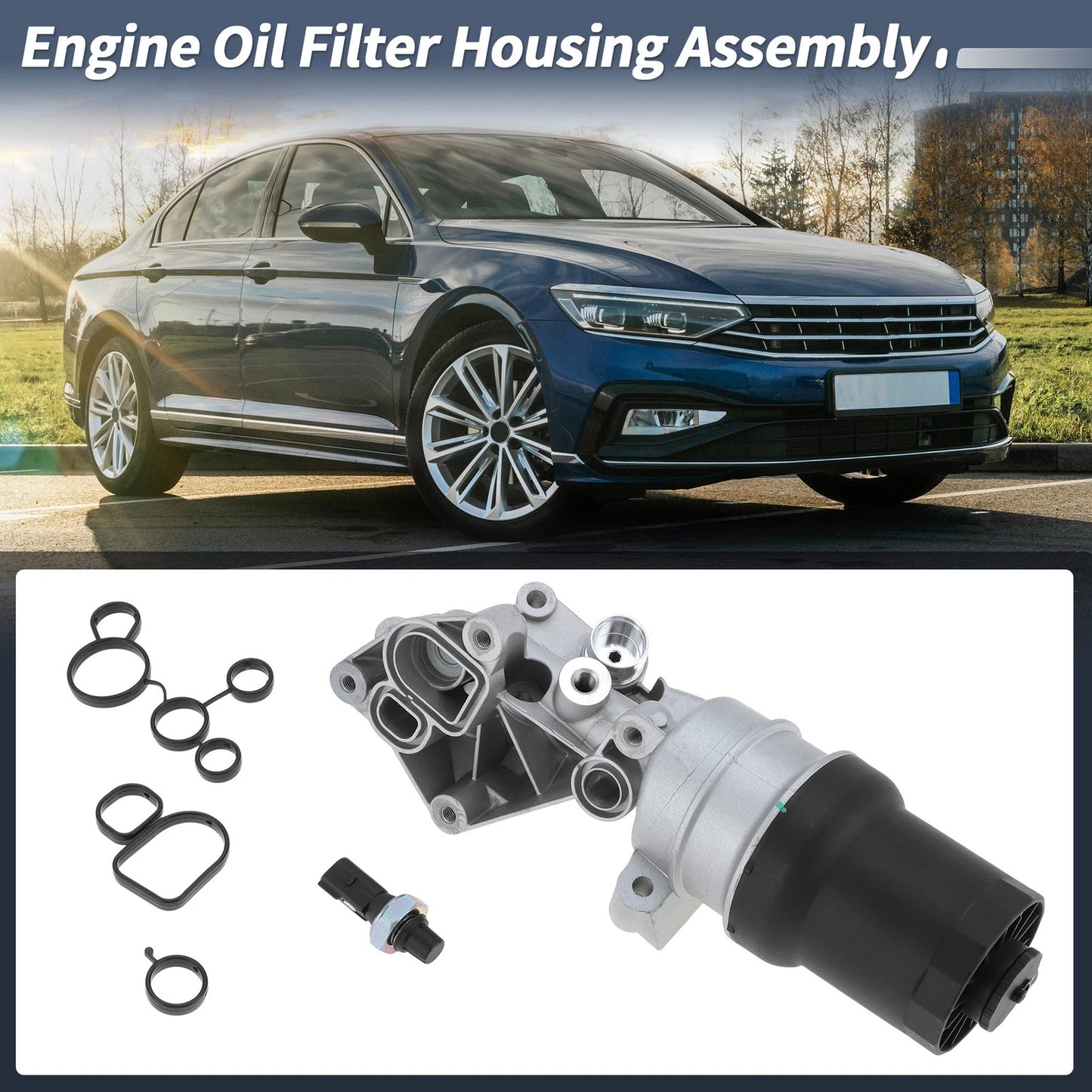 Engine Oil Filter Housing Assembly for VW Golf 2.5L (2010–2014) No. 07K115397B