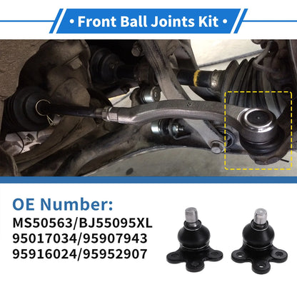 2 Pcs Front Upper Ball Joints for Buick Encore (2013–2022) MS50563/BJ55095XL