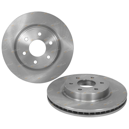 2 Front Brake Rotors + Bendix Pads for Nissan Navara D23 (2015–2020)