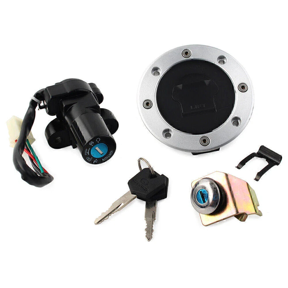 Ignition Switch Fuel Gas Cap Cover Seat Lock Key Set for Suzuki GS500 (2001-2012)
