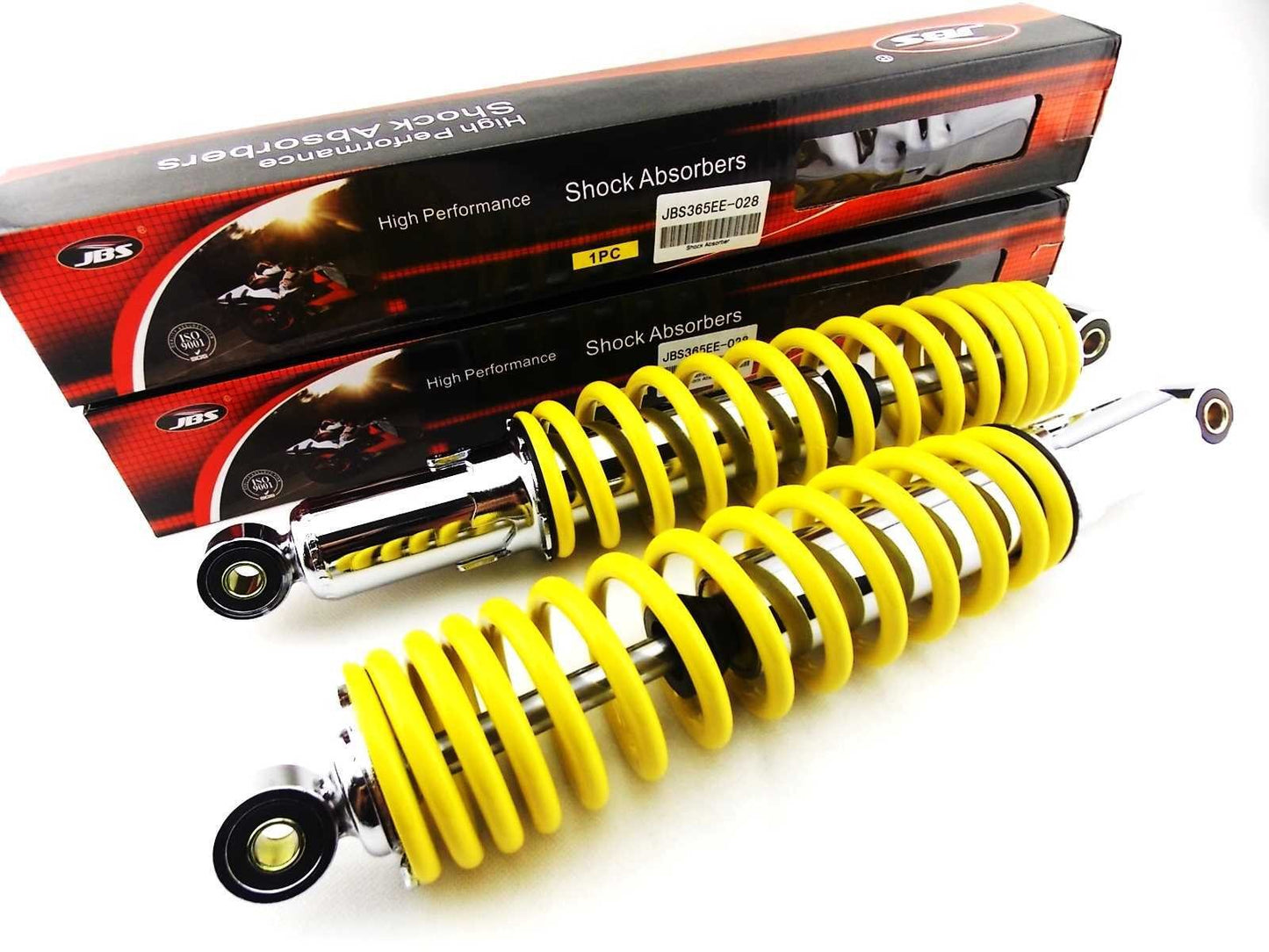 Set of 2 Yellow Chrome Shock Absorbers for Honda XL175 (1970–1979)