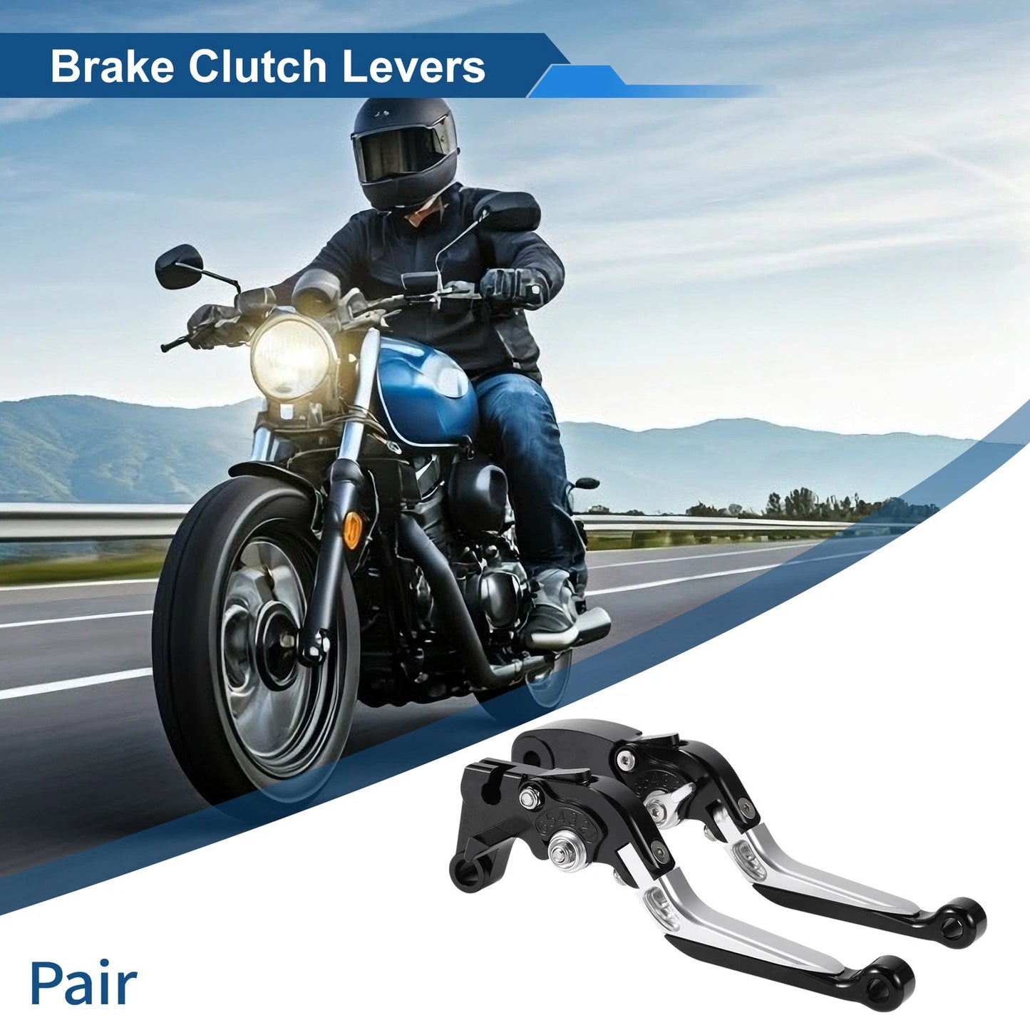 Adjustable Brake Clutch Levers for Yamaha YZF R1 (2002–2023) Black/Silver