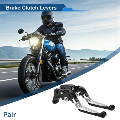 Adjustable Brake Clutch Levers for Yamaha YZF R1 (2002–2023) Black/Silver