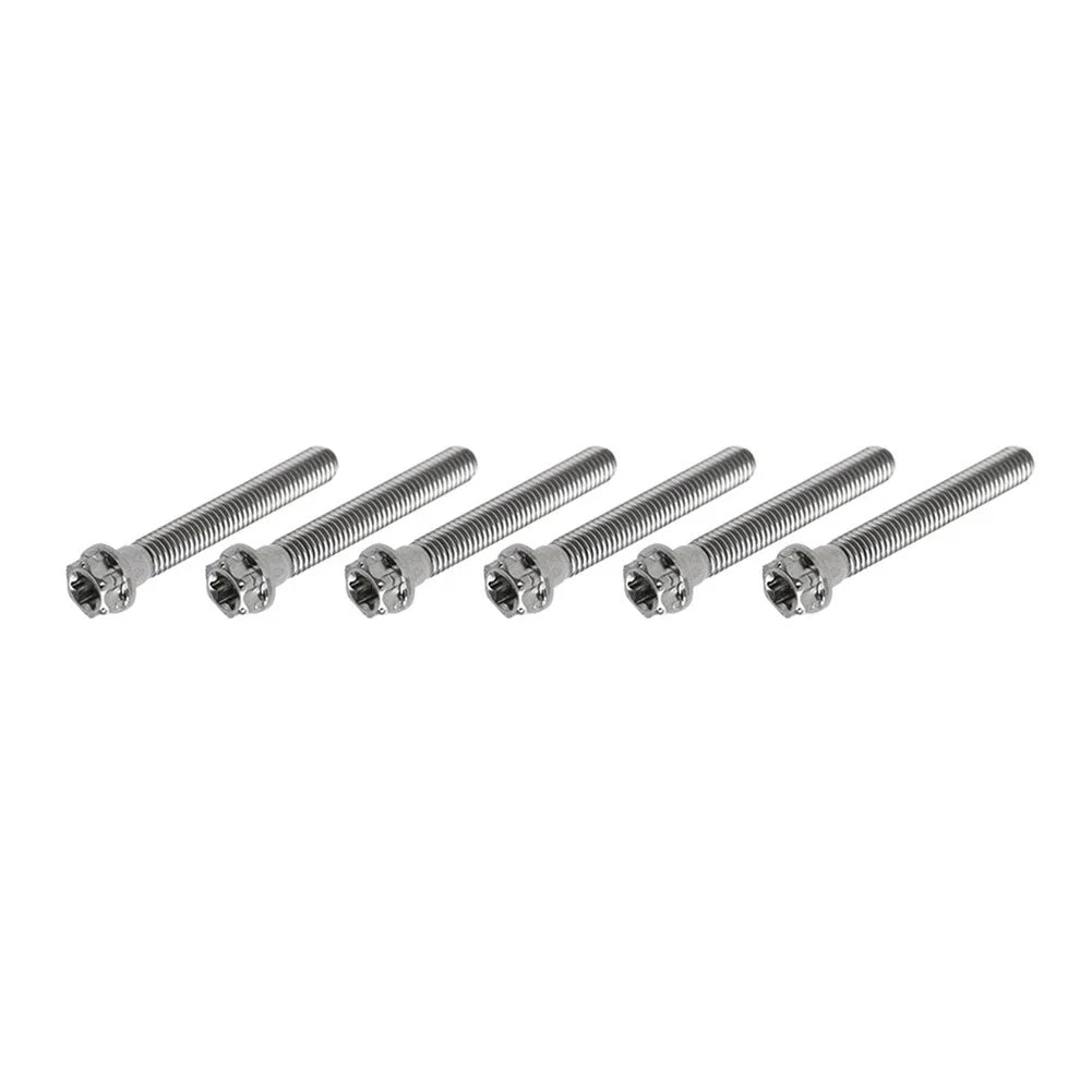 6pcs M10x55mm Titanium Torx Head Flange Bolts for Motorcycle Bike