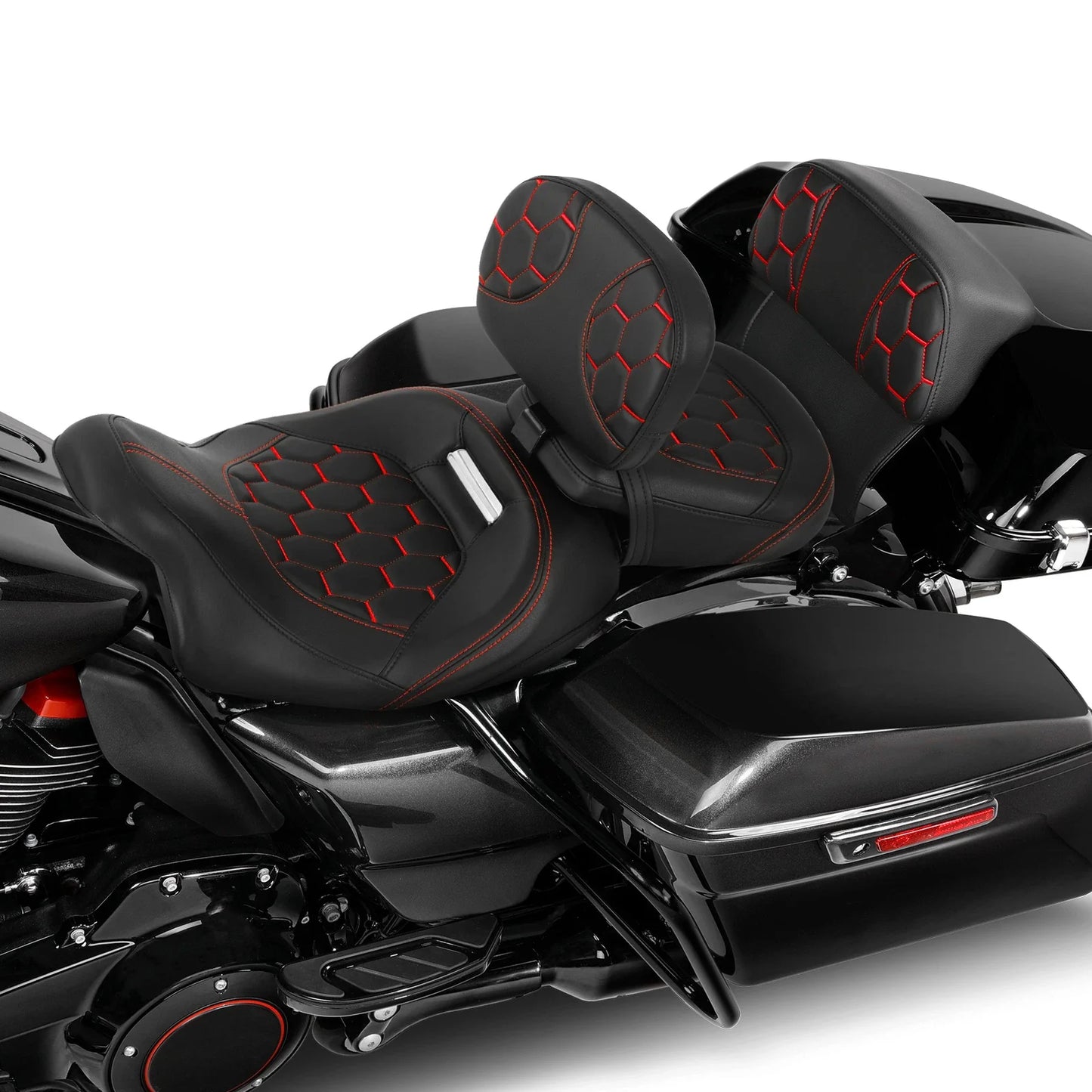Driver Passenger Seat Backrests Pad for Harley Street Road Glide (2014-2023)